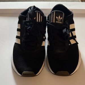 Adidas Black and White Running Shoes